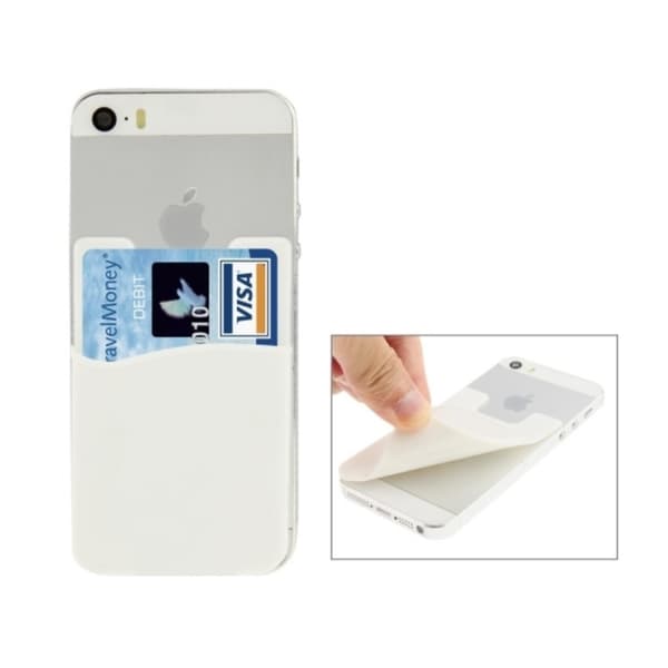 Universal Card Holder for mobiltelefonhvit (selvbehandling) hvit
