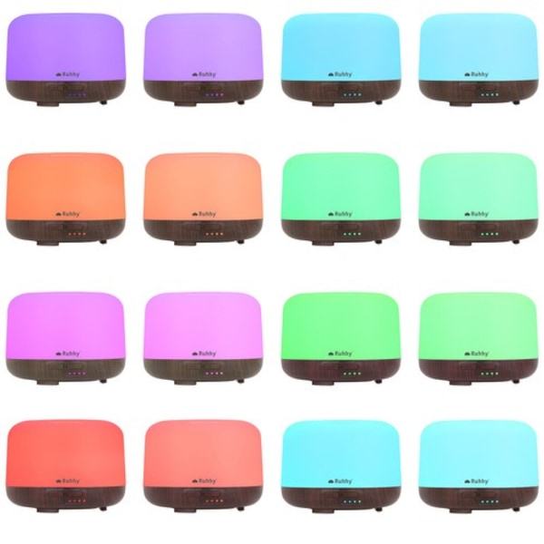 Aroma Diffuser RGB luftfugter med fjernbetjening og æterisk olie flerfarvet