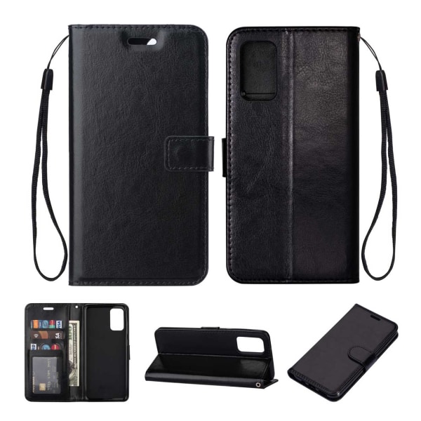 Galaxy S20 Ultra Wallet Case Black Læder Læder Taske sort