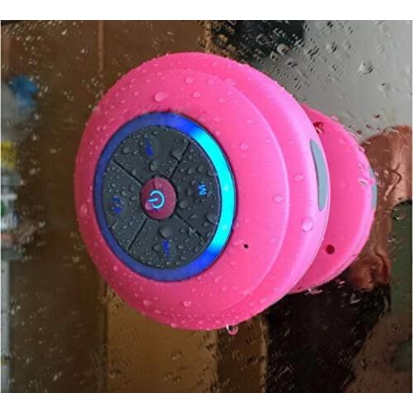 Vedenpitävä suihkukaiutin RGB LEDillä - Bluetooth-kaiutin imukupilla
