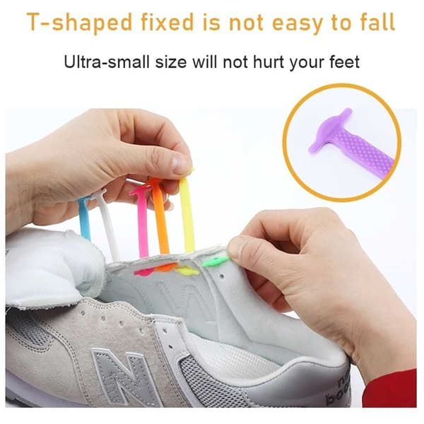 Elastic Laces Silikon - For alle slags sko hvite hvit