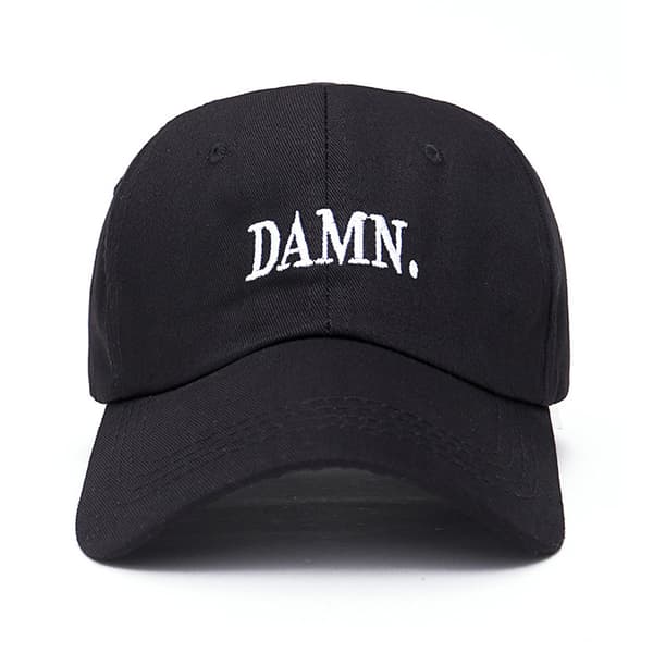 Black Snapback Cap Dad Hat Kendrick Damn svart