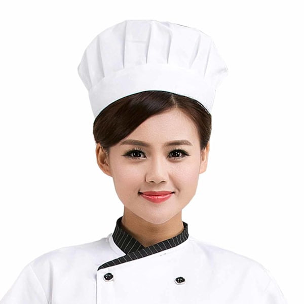 Chef Cap Deluxe White One Size Unisex hvit