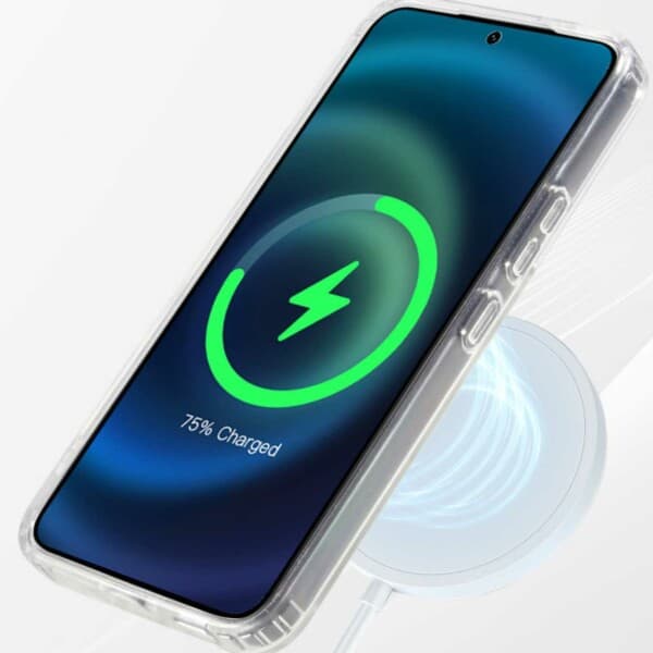 Galaxy S23 Plus Magnetiskt Mobilskal Magsafe Kompatibelt Genomskinligt transparent