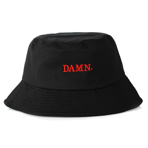 Svart Fiskehatt Bucket Hat Mössa Hatt Kendrick Damn svart one size