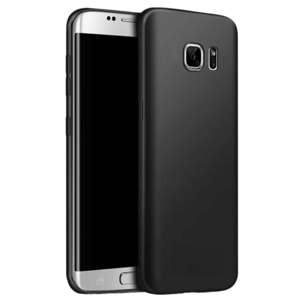 Ohut Galaxy S7 -kuoren silikoni musta musta