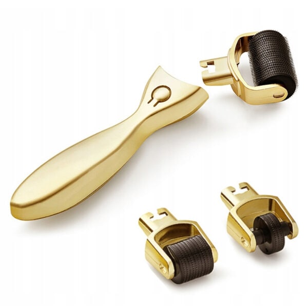 Dermaroller 3-i-1 Set – Skinroller / Microneedling guld