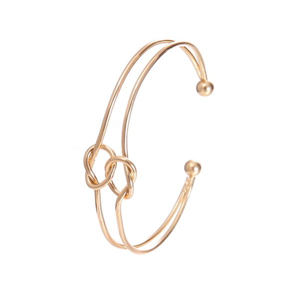 4-pakke elegant minimalistisk armbånd guldkæde manchet guld
