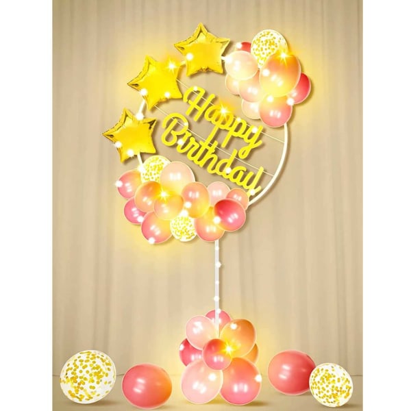 Omkring ballonstativ - Balloon Arch - Holder til balloner fest fødselsdag gennemsigtig