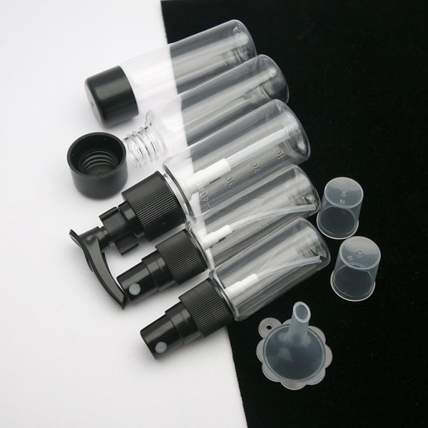Resekit Tomflaskor Behållare för Handbagage Resa Parfym transparent