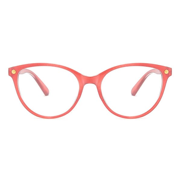 Røde ovale lesebriller styrke 3.0 glass rød