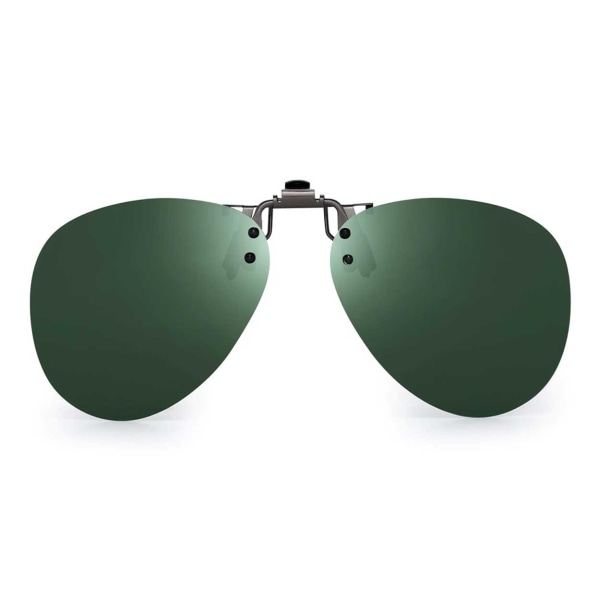 Clip-on Aviator Solglasögon Pilotglasögon Grön grön