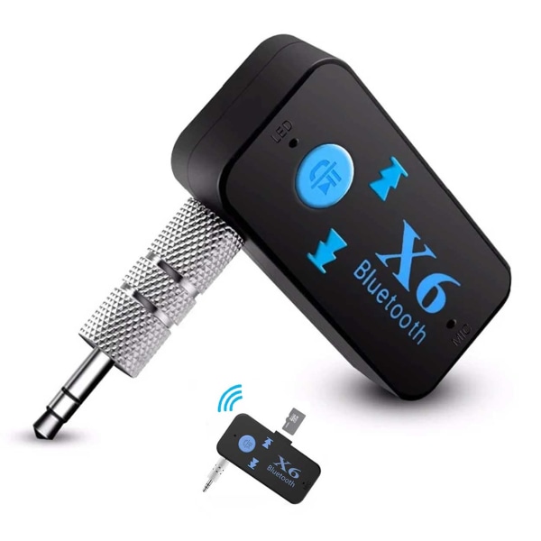 3.5mm aux Bluetooth-adapter til trådløs musik SD-kort sort 5cee | Sort |  bluetooth | Fyndiq