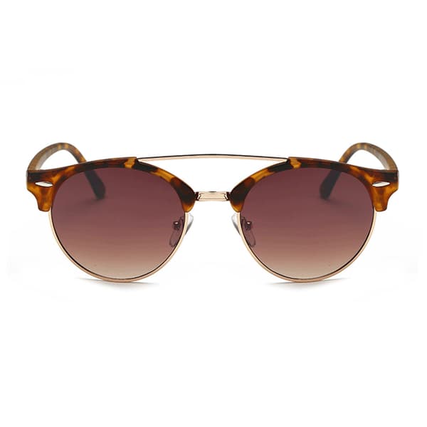 Solbriller Clubmaster Luxury Leopard Light Glass + Senile String brun