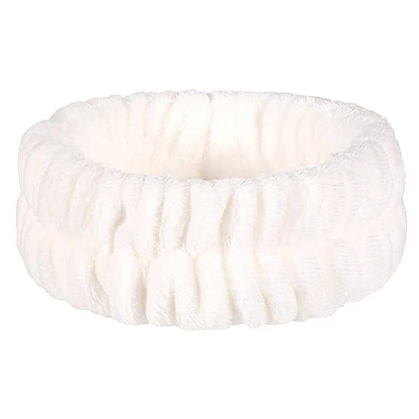Make Up Band Soft Hair Bands til Face Wash Facial Wire Pancake White hvid