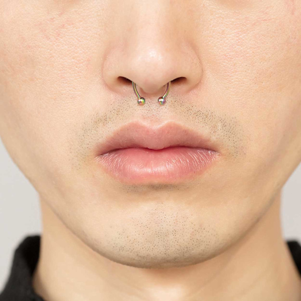 Magnetisk Fake Näsring Septum Näspiercing Flerfärgad flerfärgad