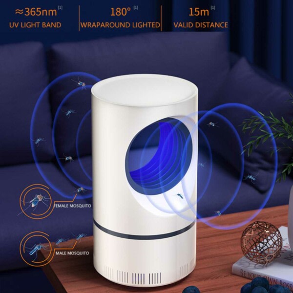 Mosquito Lampe mygfangere UV Mosquito Killer Insect Catcher USB hvid