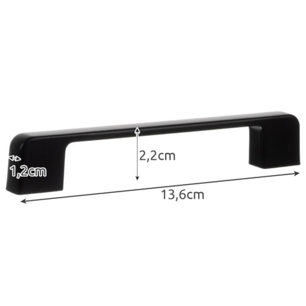 Kökshandtag 96cc | Möbelhandtag | 10-Pack Matt Svart Aluminium svart