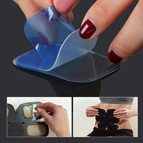 2-Pack Gel-Pads till EMS-Tränare Elektronisk Muskelstimulator transparent