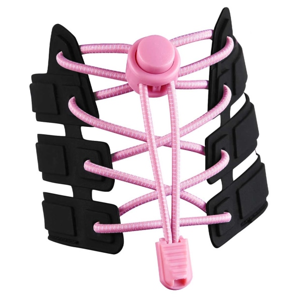 Elastiske snørebånd (inklusive løbebånd) - ingen slips med stillinger - lyserød pink