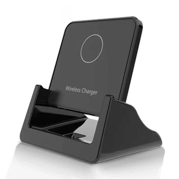 Mobil Stand Wireless Charger 10W Qi ladeplate svart