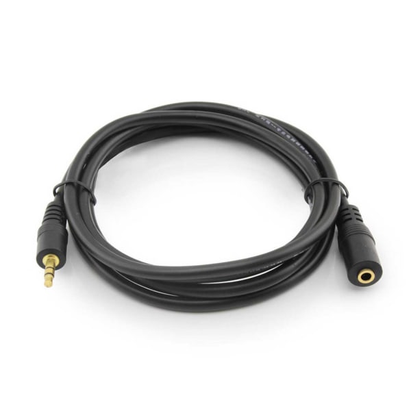 1,5m AUX 3,5 mm forlængerkabel Audio Kabel Kvinde Mand sort