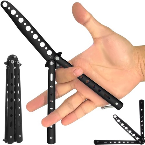 Butterfly Training Knife | Ei terävä veitsi | Musta musta
