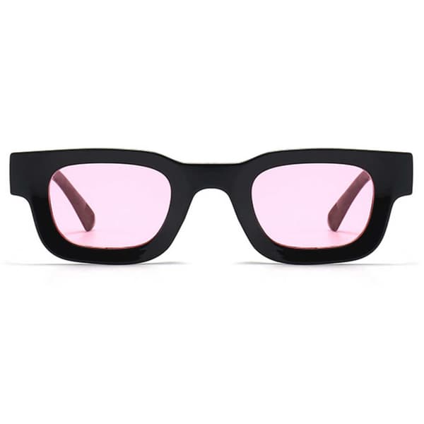 Moderne Tykke Solbriller Sort Pink Glas sort