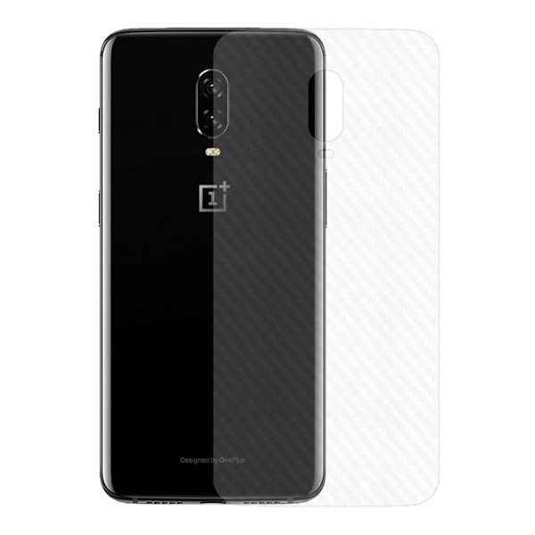 3-pack OnePlus 6T Hiilikuitu ihon tarran suojakalvo takaisin läpinäkyvä