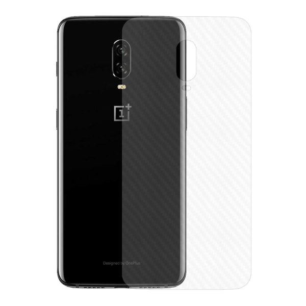 3-pack OnePlus 6T Kolfiber Skin Dekal Skyddsfilm Baksida transparent