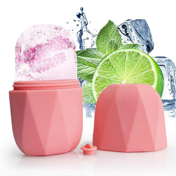Isrulle silikone naturligt køler ansigtsroller pink