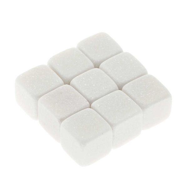 9-pack Natural Whisky Rains - Ice Cubes of Stone White hvid