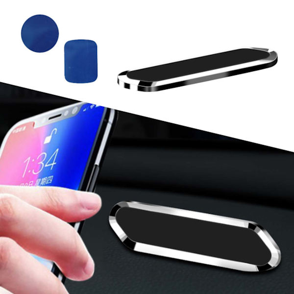 Universell selvbehandlingsmagnet mobilholder til bilen svart