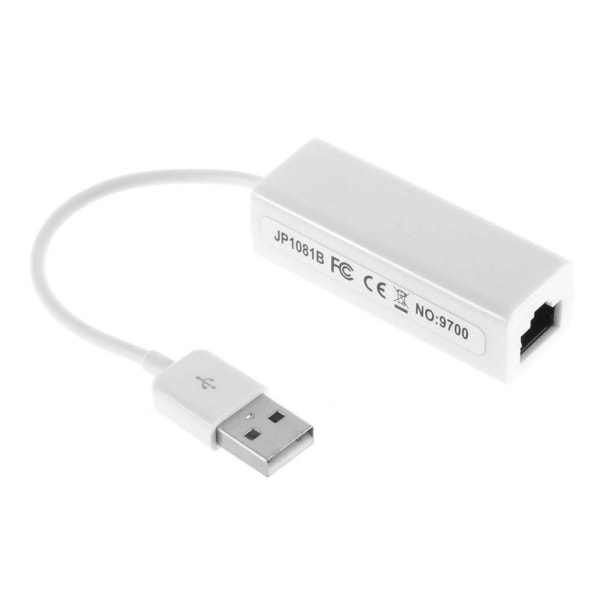 Nätverksadapter USB/RJ45 för Nätverksanslutning över USB vit