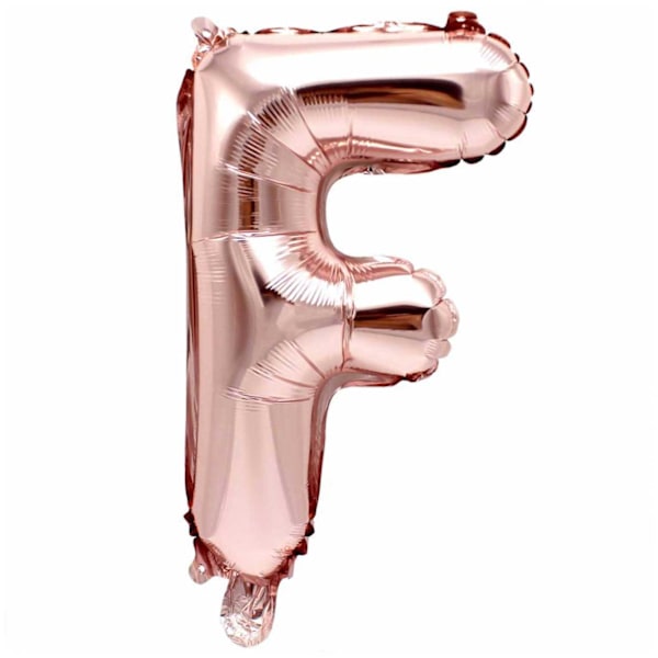 Brevballon rose guld 80cm store bogstaver: f F
