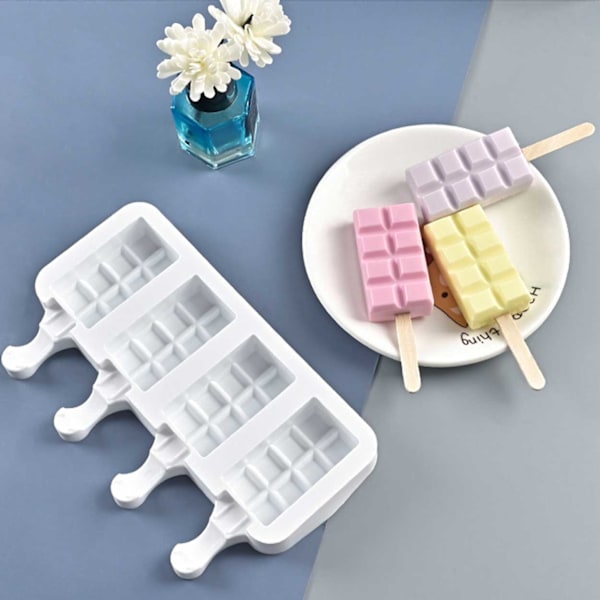 DIY Glassform Silikon - Bakform Popsicle vit