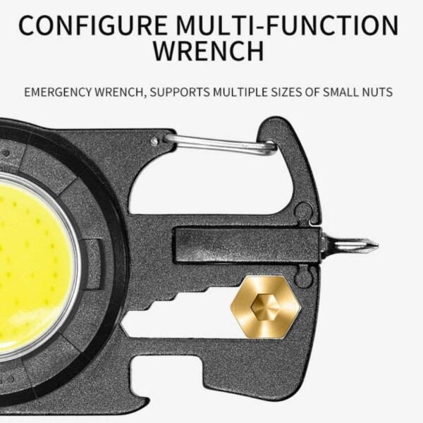 LED -lommelygte med elektrisk lighter - Multi -Tool Carbine Hook sort