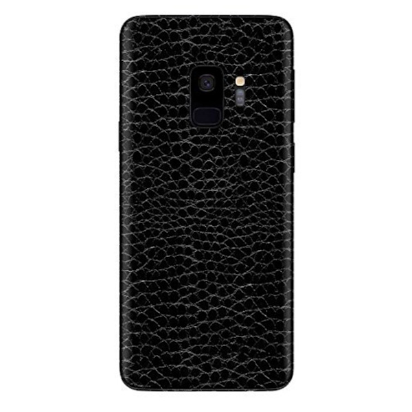 Galaxy S9 ormskin beskyttende plast hud wrap tilbage sort
