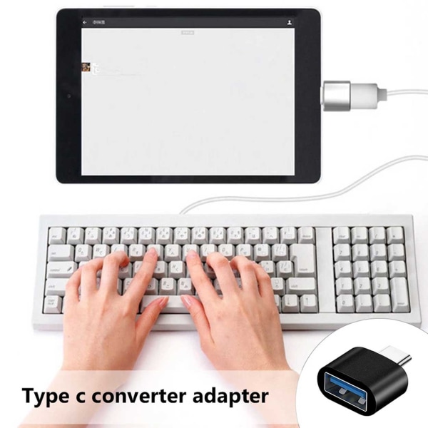 Android USB 3.0 till USB C 3.1 OTG Adapter Svart svart