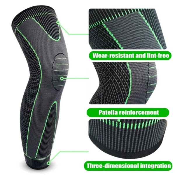 Kompresjonshylse for Kne - Knestøtte/Knebeskyttelse med Compression XXL svart
