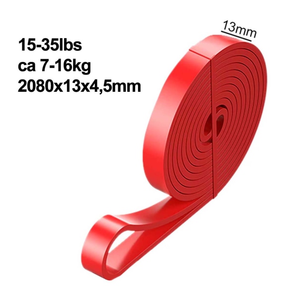 Elastiskt Motståndsband Träningsband Crossfit 7-16kg röd