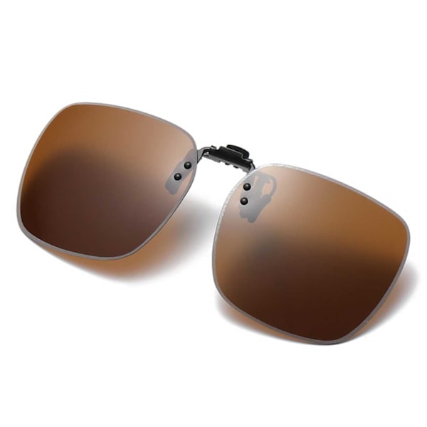Stor Flip Up Clip On Solbriller Brun brun