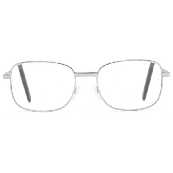 Simple læsebriller med metalstel Sølv +1,0 1.0