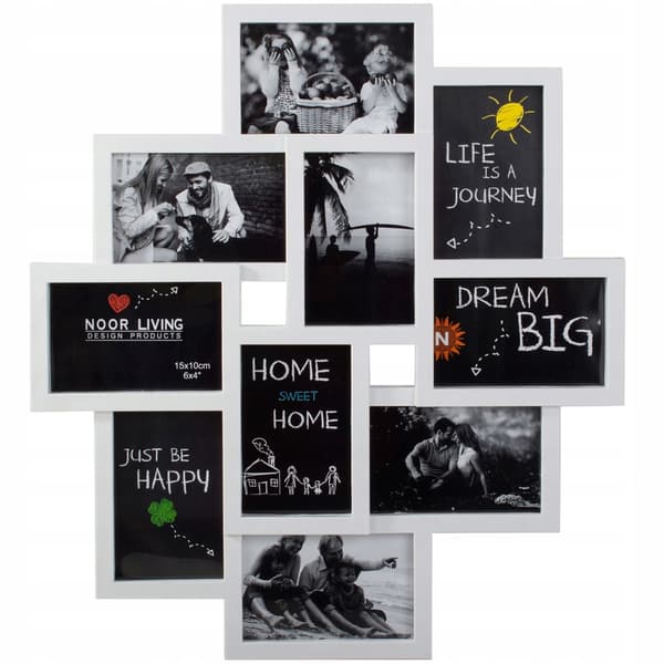 3D Fotoramme til 10 billeder 10x15cm - Stor Collage-ramme