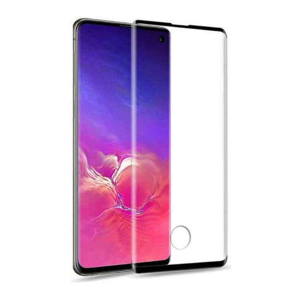 Galaxy Note 10 Plus 3D Curve HD Skærmbeskytter Carbon Fiber Temmered Glass sort