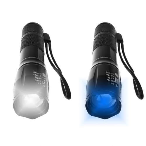 2-in-1 XPE UV-taskulamppu musta