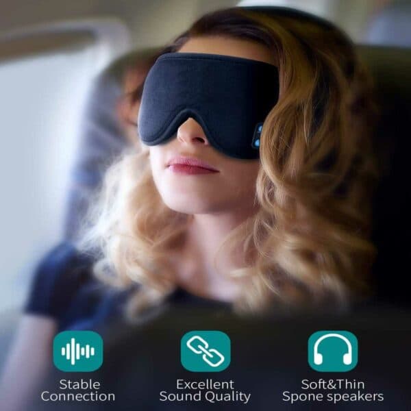 Soft Sleep Hodetelefoner - Sovemaske med Bluetooth Hodetelefoner Grå grå