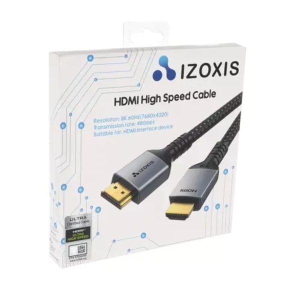 Guldpläterad 8K UHD 60Hz 48Gbps HDMI-Kabel 2m