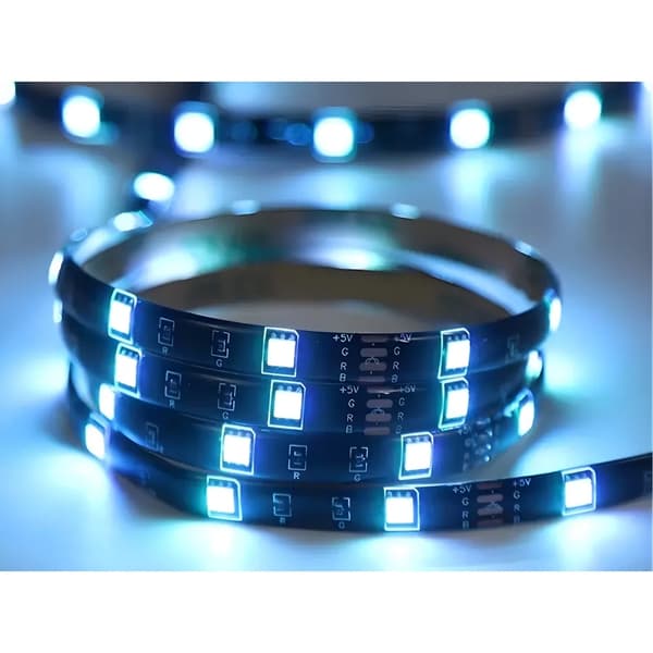 LED Strip RGB 5m vanntett med Bluetooth, app og fjernkontroll