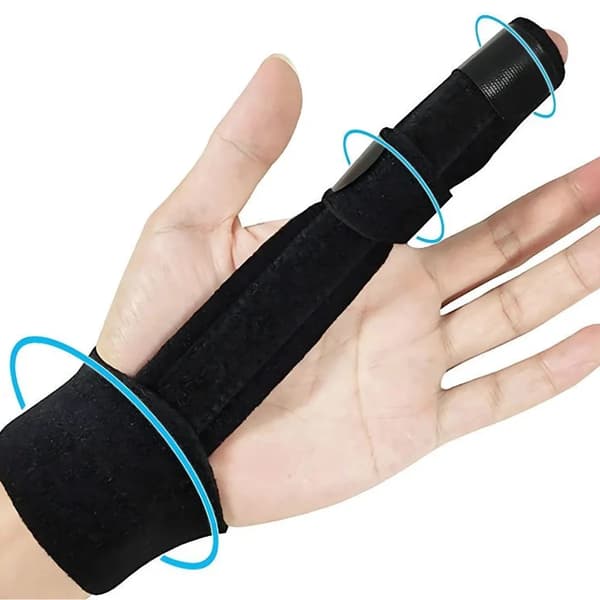 Håndledsbandage med skinne og velcro Svart